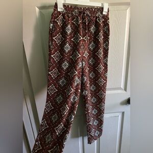 Orange and White Patterned Pants